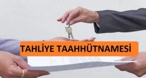 Tahliye Taahhütnamesi